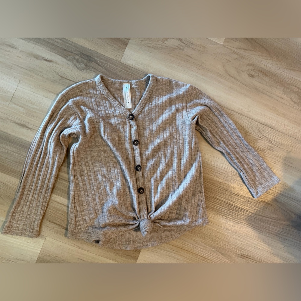 Stylish Beige Button-Down Women's Top